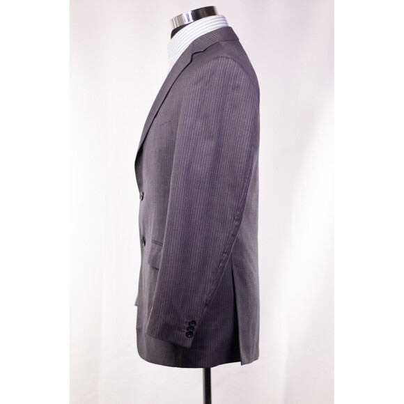 Men's Banana Republic Blazer Gray Striped Modern Slim Fit Jacket Size 38r Wool - Picture 4 of 12